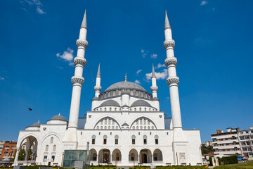 Fototapeta na wymiar Melike Hatun mosque in Ankara city center. Worship place. Turkey
