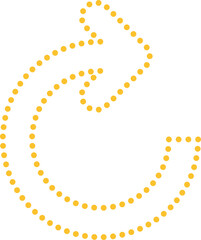 Curved Dotted Arrow