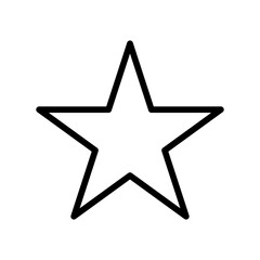 Star line icon. Effect, stars, magic, reward, difference, enchantment, impression, holiday, fun, radiation, cosmic light. Achievement concept. Vector black line icon on white background.