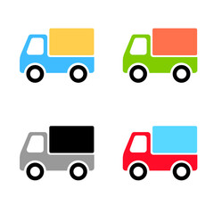 truck icon, badge, delivery. One of many web icons. Truck Vector icon which is suitable for commercial work and easily modify or edit it. truck child toy block style icon vector illustration design


