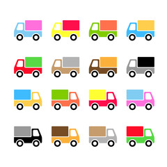 truck icon, badge, delivery. One of many web icons. Truck Vector icon which is suitable for commercial work and easily modify or edit it. truck child toy block style icon vector illustration design



