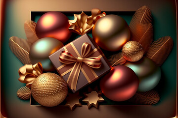 Fototapeta premium Background with Christmas decoration
