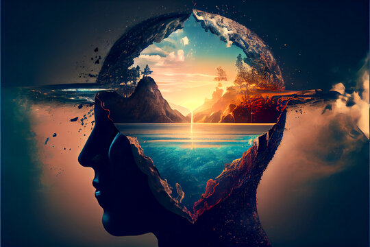 Generative AI abstract render of a mental disorder