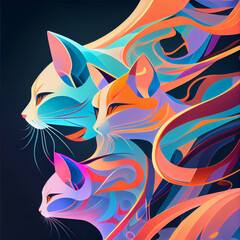 Obraz premium Cute animal illustrations