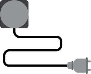 Plug Cord Electric Illustration Pastel Isometric Sockets Connection Cable Doodle
