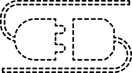 Plug Cord Electric Illustration Pastel Isometric Sockets Connection Cable Doodle
