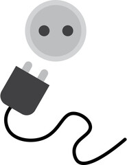 Plug Cord Electric Illustration Pastel Isometric Sockets Connection Cable Doodle
