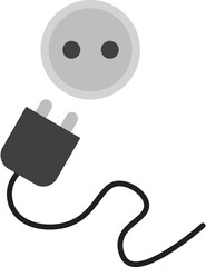 Plug Cord Electric Illustration Pastel Isometric Sockets Connection Cable Doodle
