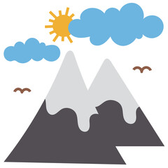 MOUNTAINS flat icon