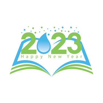 Happy and Healthy new year 2023 card and book design.