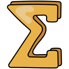 SUM OF filled outline icon