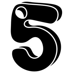 NUMBER FIVE glyph icon