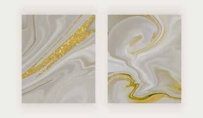 Golden liquid watercolor texture. vector 
