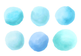 watercolor lines elements for decoration blue color