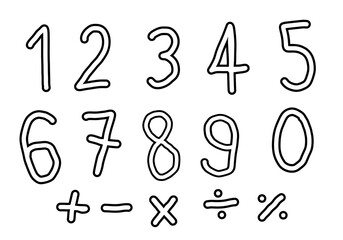 Minimal numbers elements for decoration 