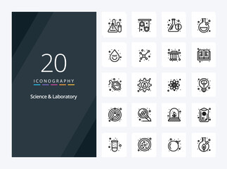 20 Science Outline icon for presentation