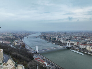 Obraz premium Aerial view of the city of Budapest in Hungary