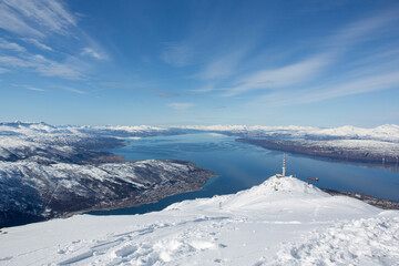 ski resort Narvik at the top 