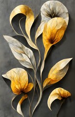 floral digital art wall decor