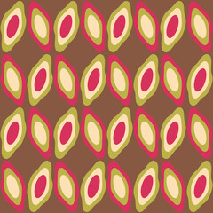 Abstract attractive ornament for decorating any surfaces or things. Seamless pattern.