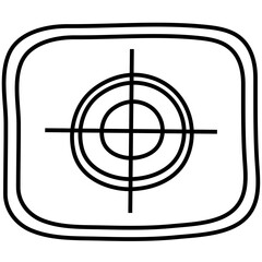CENTER OF GRAVITY line icon