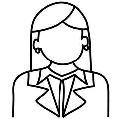 BUSINESS WOMAN line icon