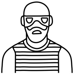 Obraz premium THIEVE line icon