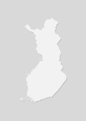 Vector map Finland, template outline country