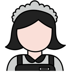 HOUSEMAID filled outline icon