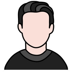 MAN filled outline icon
