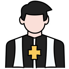 PASTOR filled outline icon