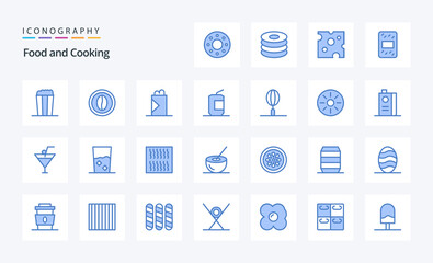 25 Food Blue icon pack