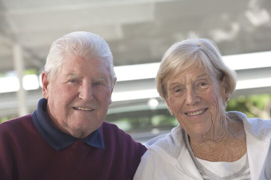 Portrait Of Happy Senior Couple Smiling