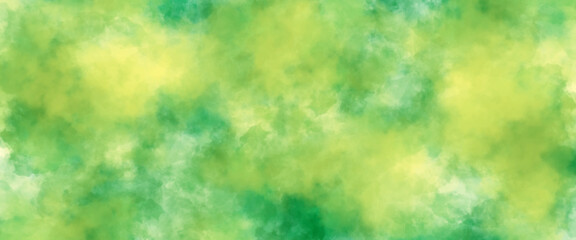 Abstract green watercolor background. Creative green and yellow shades hand drawn texture. watercolor Paper textured aquarelle canvas for modern creative design. background with particles. wash aqua © Aquarium