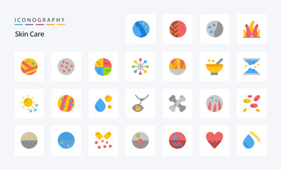 25 Skin Flat color icon pack