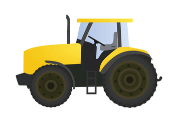 Agricultural farmers tractor. vector illustration