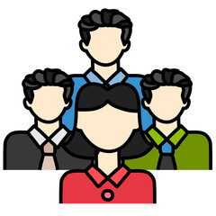 TEAM LEADER filled outline icon