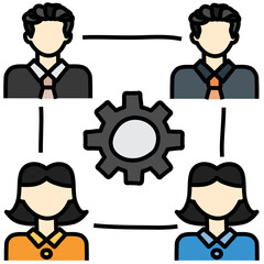 WORKFLOW filled outline icon