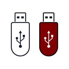 USB icon symbol on white background.