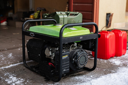 Gasoline portable generator. Mobile backup standby Generator.