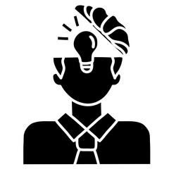 OPEN MINDED glyph icon