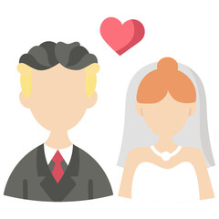 MARRIED flat icon