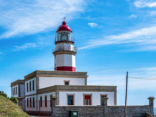 Fototapeta na wymiar Lighthouse of cape Silleiro, Baiona, Pontevedra, Spain