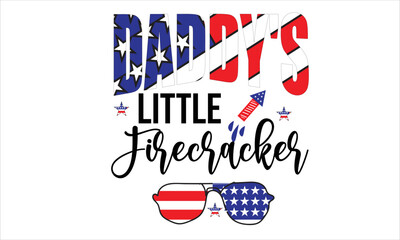 Daddy's little firecracker Sublimation T-Shirt Design