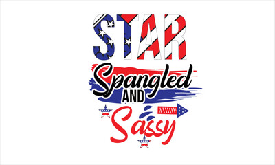 Star Spangled and Sassy Sublimation T-Shirt Design
