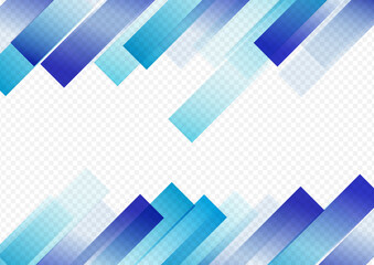 Blue Shape Vector Transparent Background. Color