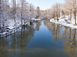 Winter Season in the Ataturk Arboretum Drone Video, Sariyer Istanbul, Turkey