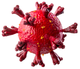Virus molecule model. Coronavirus pandemic concept