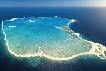 Fototapeta na wymiar View of island from Drone 
