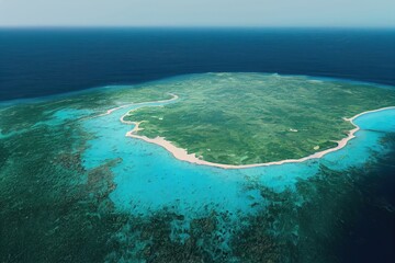 Fototapeta na wymiar View of island from Drone 